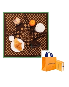 Парижский бандана для завтрака, Brown Louis vuitton