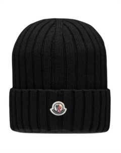 Шерстяная унисекс-бини черная Moncler