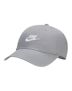 Хлопковая бейсболка с вышитым логотипом серого цвета, Gray Nike