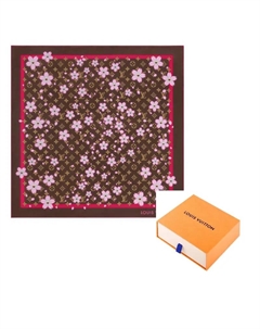 Квадратный шарф Takashi Murakami Monogram Cherry Blossom, Umber Louis vuitton