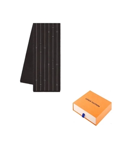 Шерстяной вязаный шарф мужской черный, Black Louis vuitton