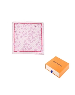 Квадратный шарф Takashi Murakami Monogram Cherry Blossom, Pink Louis vuitton