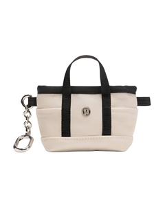 Хлопковый кошелёк ультрамини унисекс натуральный и чёрный, Natural & Black Lululemon