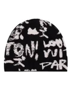 Черная унисекс-шапка бини, Black Louis vuitton