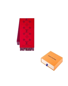 Красный кашемировый шарф, Red Louis vuitton