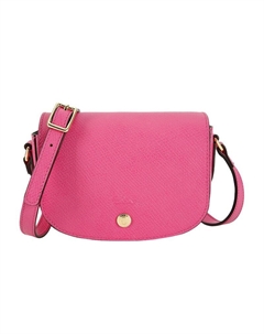 Кожаная сумка через плечо мини женская розовая Longchamp