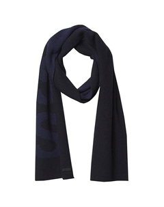 Шерстяной вязаный шарф женский морской синий, Marine Blue Hugo boss