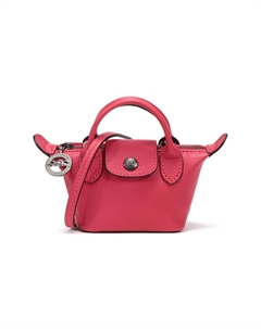 Красная миниатюрная женская сумка через плечо из овчины Longchamp