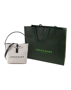 Маленькая сумка ведро из канвы Розо Longchamp