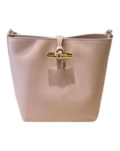 Сумка через плечо из телячьей кожи мини женская леди лепестковый розовый Longchamp