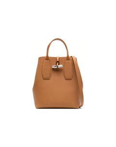 Сумка-тоут из кожи розо Longchamp