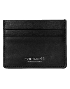 Кожаный картхолдер Regular Unisex черный, Black Carhartt wip