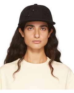 Черная кепка с пайетками We11done