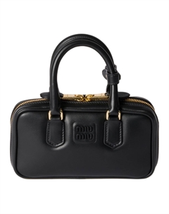 Аркади Кожаная Мини Сумка Через Плечо Женская Черная Miu miu