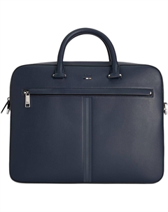 HUGO BOSS Кожаная сумка портфель унисекс темно-синий Hugo boss