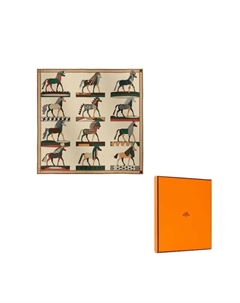 HERMES Шёлковый шарф Mulberry кремовый, Cream Hermès