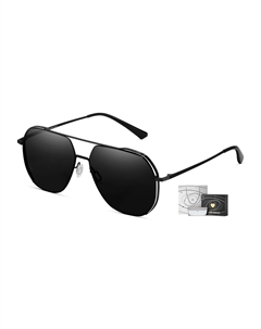 Авиаторские солнцезащитные очки из сплава Unisex, Black Frame with Gray Lens Gift Box Set Hla