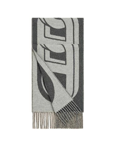 HERMES Кашемировый вязаный шарф мужской светло-серый меланж, Light Mixed Gray Hermès