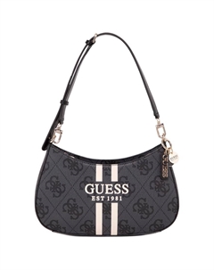 Женская сумка через плечо из искусственной кожи среднего размера черная, Black Guess