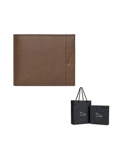 Кожаный бумажник для мужчин с билетодержателем и картхолдером, Coffee Jaguar