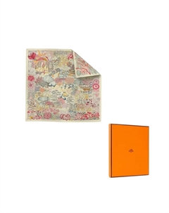 HERMES Шелковый шейный платок, Vanilla Hermès