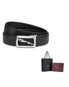 Модный мужской кожаный ремень с перфорацией и пряжкой, Black Jaguar