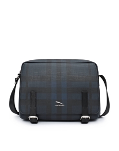 Искусственная кожа мужская сине-черная сумка через плечо, Blue Black Jaguar