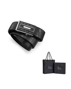 Мужской ремень из натуральной кожи крупного рогатого скота шириной 3,7 см, Chromium Jaguar