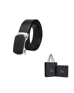 Кожаный ремень из коровьей кожи мужской шириной 3,5 см, Black Jaguar