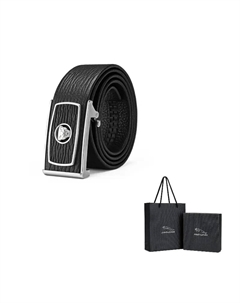 Мужской ремень из натуральной кожи крупного рогатого скота шириной 3,7 см, Black Jaguar