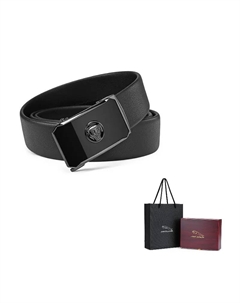 Кожаный ремень из коровьей кожи мужской шириной 3,5 см, Black Jaguar