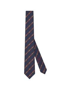 Шелковый галстук жаккард, Dark Blue/Red Gucci
