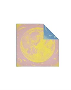 HERMES Шёлковый шарф, Pink/Blue/Yellow Hermès