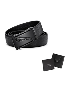 Мужской ремень из натуральной кожи крупного рогатого скота шириной 3,5 см, Black Jaguar