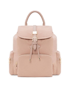 Женский рюкзак средний из ткани и искусственной кожи розовый, Pink Guess