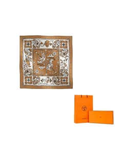 HERMES Шёлковый шарф Multicolor, Yellow Hermès