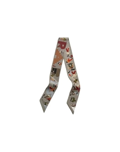 HERMES Шёлковый шарф, Elephant Gray/Brown Hermès