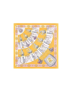 HERMES Шёлковый шарф, Sunlight Yellow/Parma Purple Hermès