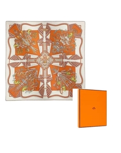 HERMES Шелковый шарф оранжевый Women's Orange, Orange Hermès