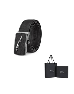 Кожаный ремень из тюленьей кожи мужской шириной 3,55 см, Black Jaguar