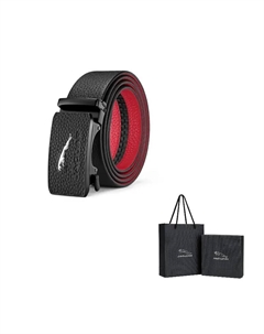 Кожаный ремень из коровьей кожи мужской шириной 3,5 см, Black Jaguar