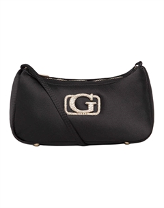 Тканевая сумка через плечо среднего размера женская розовая черная, Black Guess