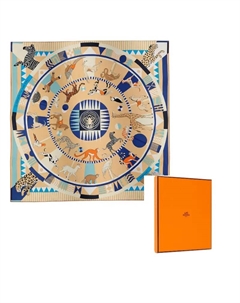 HERMES Шёлковый шёлковый шарф унисекс бежевый, Beige Hermès