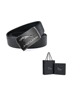 Модный и стильный мужской кожаный ремень с автоматической пряжкой 3.5 см, Black Jaguar