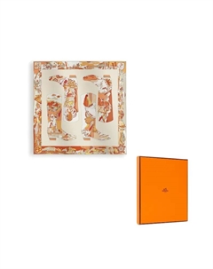 HERMES Шёлковый шарф, Orange Hermès