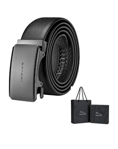 Ремень из натуральной кожи для мужчин черный, Black Jaguar