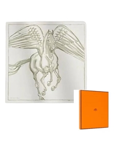 HERMES Шёлковый шарф твил, White Hermès