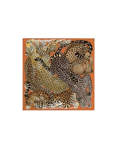 HERMES Шёлковый шарф Твилли унисекс оранжевый, Orange Hermès