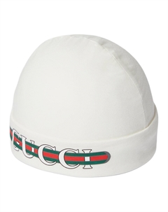 Детская шапка с логотипом, White Gucci