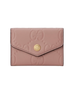 Кожаный картхолдер для женщин розовый Gucci